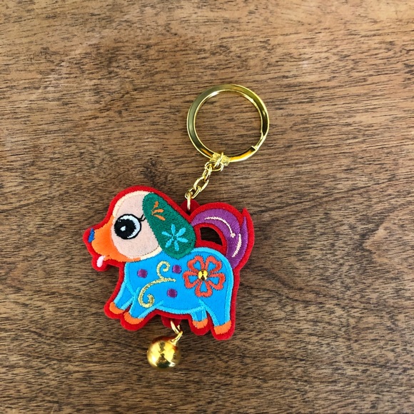 Embroidered Dog Keychain with Pouch - Picture 2 of 3